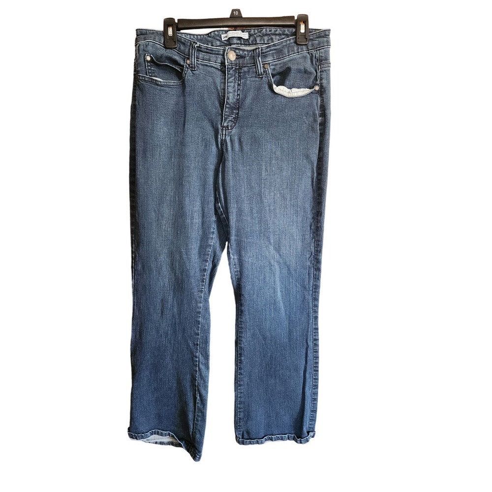 Lee slender Straight Leg Jeans Lower on the Waist Dark WashWomens size 14 Short